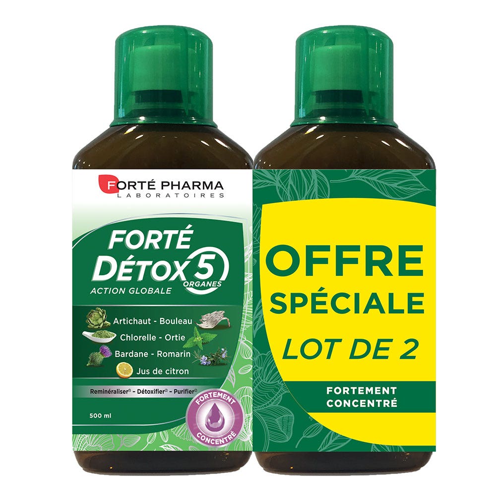 Forté Pharma Forté Détox Depurativo naturale 5 organi 2x500ml