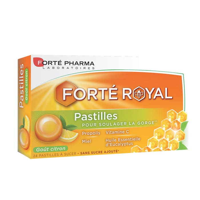 Pastiglie per la gola al Limone 24 compresse Forté Royal Forté Pharma