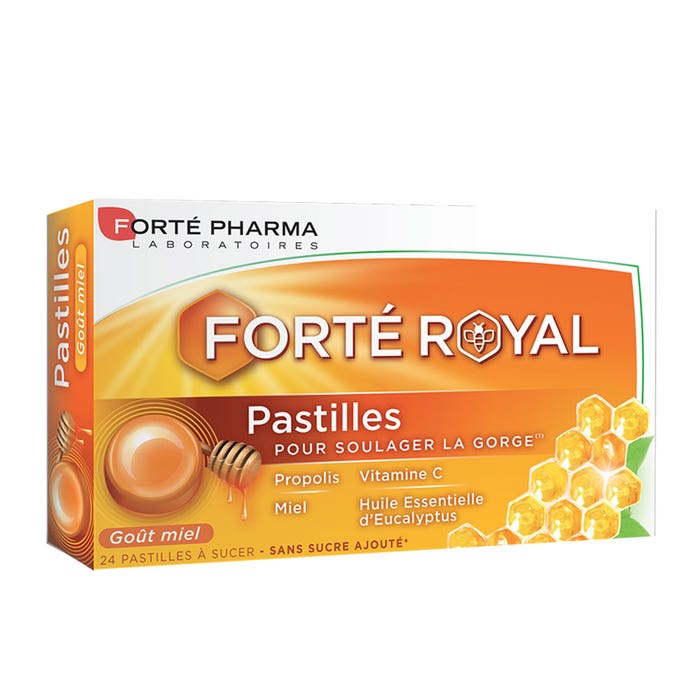 Pastiglie per la gola al miele 24 compresse Forté Royal Forté Pharma