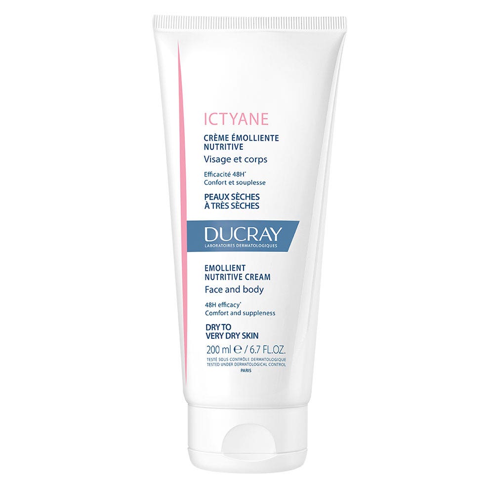 Ducray Ictyane Crema emolliente nutritiva per pelli secche a molto secche 200 ml