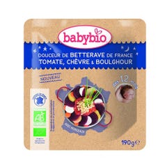 Babybio Pasto biologico per la notte con pezzetti 12 mesi Plus 190g