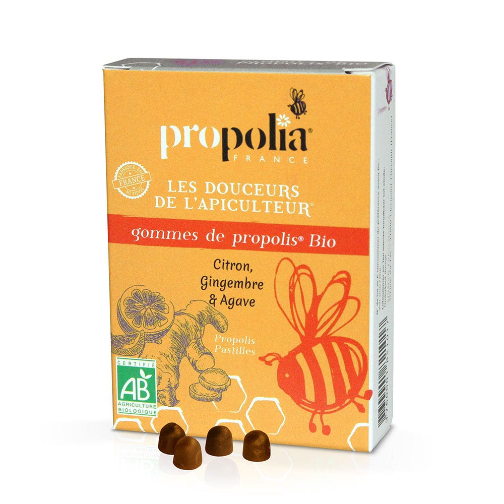 Propolia Gomma Propolis Sciroppo d'Agave Zenzero e Limone Biologico 45g