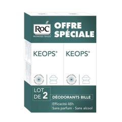 Roc Keops Deodorante Roll-On Traspirazione eccessiva 2x30ml