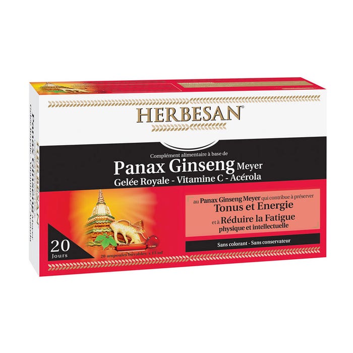 Herbesan Panax Ginseng Meyer Tonus Et Energia 20 Fiale 300 ml