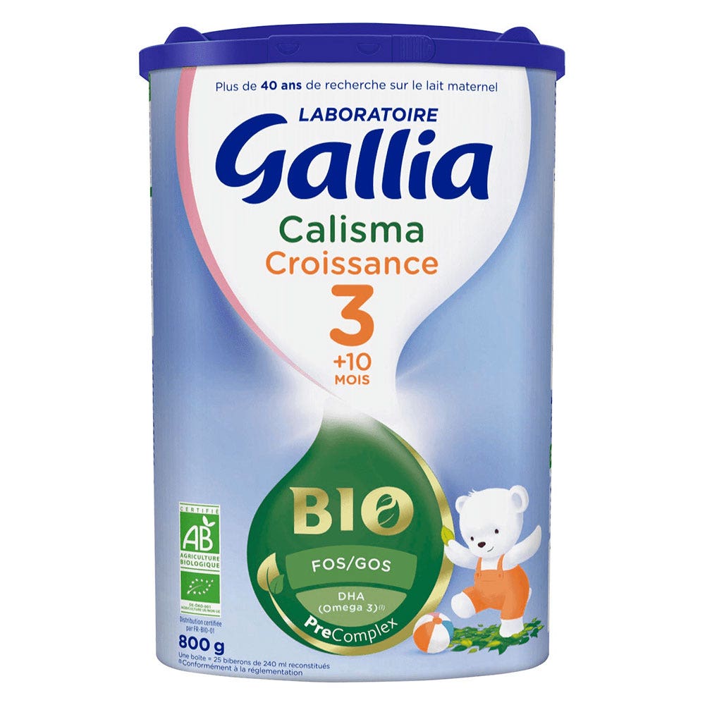 Gallia Calisma Latte in polvere bio 3 per la crescita a partire da 12 mesi 800 g