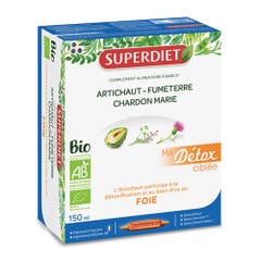 Superdiet Foie Artichaut Bio 10 Fiale Ma Detox Ciblee 150 ml