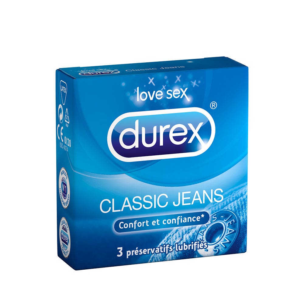 Durex Jeans Preservativi classic x3