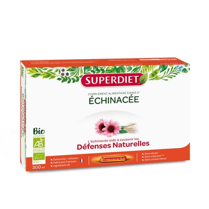 Extrait Fluido Echinacee Bio 20 Fiale Di 15 ml Superdiet