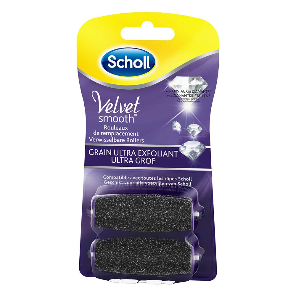 Scholl Velvet Smooth Rulli di ricambio a grana Ultra Esfoliante x2