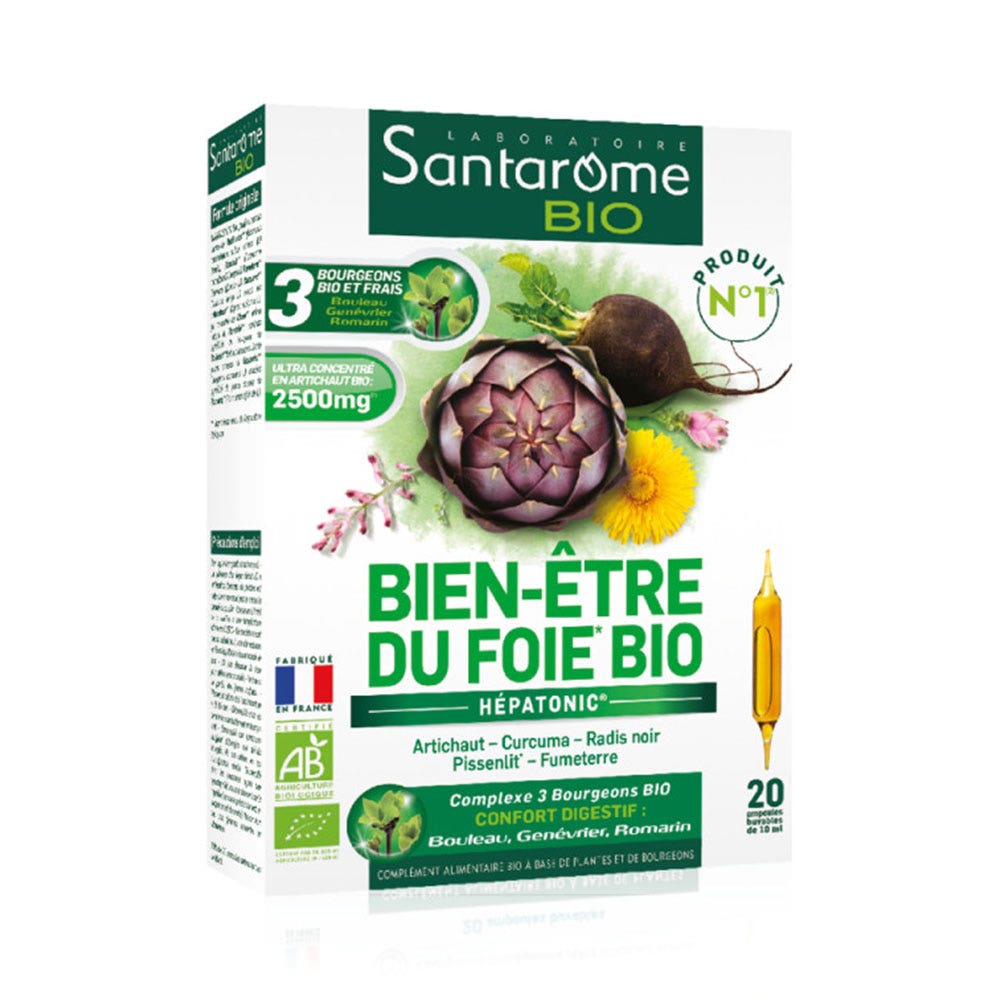 Santarome Benessere del fegato 30 fiale + 10 gratuite Bio
