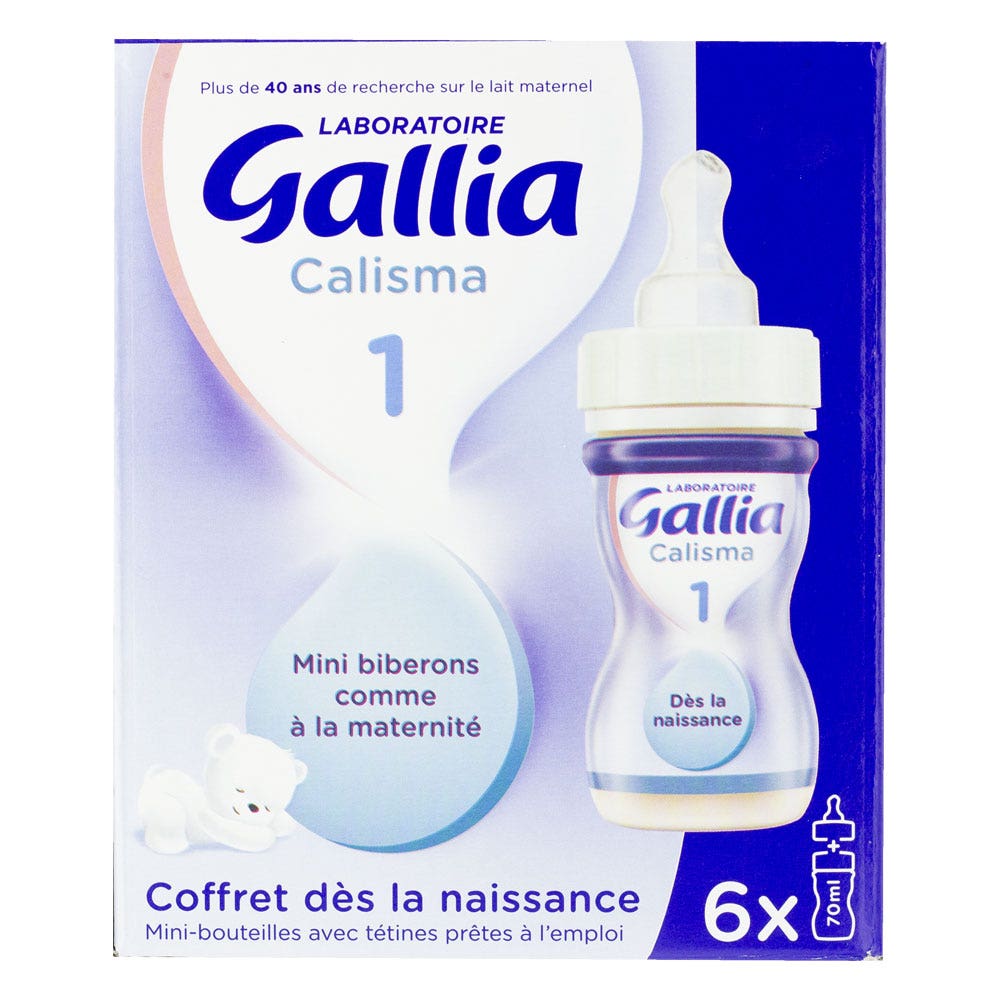 Gallia Calisma Biberon con latte liquido per neonati da 0 a 6 mesi 6 x 70 ml