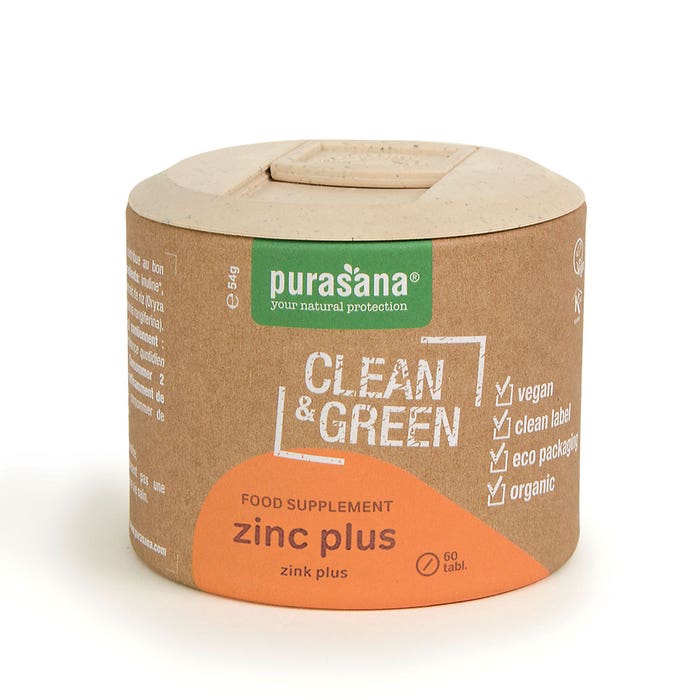 Purasana Zinco Plus 60 compresse Clean Et Green
