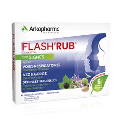 Arkopharma Flash'Rub Vitamine C per naso e gola, Pelargonium 15 compresse