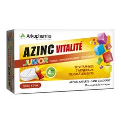 Arkopharma Azinc Vitamine C, E, Zinco Junior Gusto Coca Cola 30 compresse masticabili