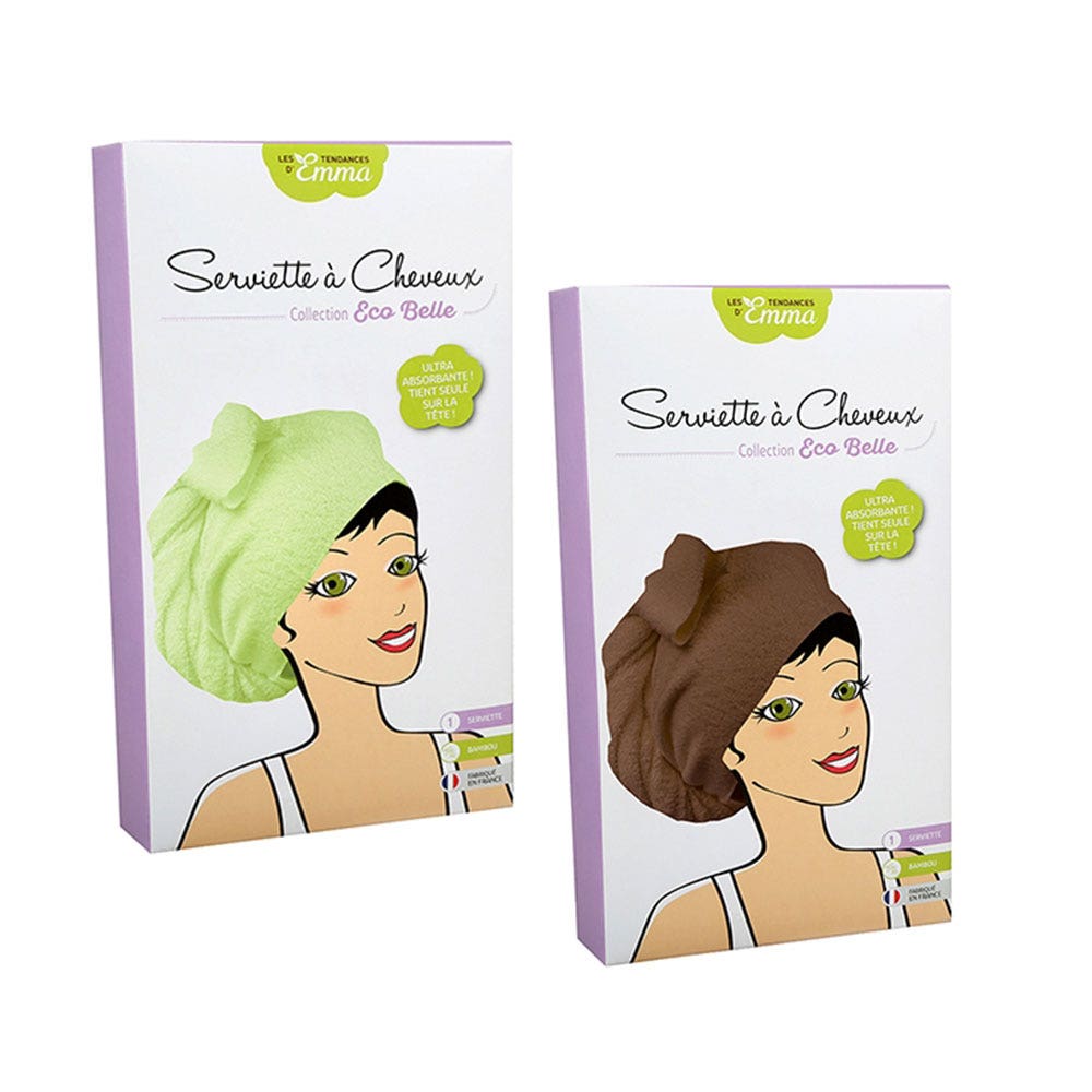 Les Tendances D'Emma Asciugamano per capelli in bambù Eco Belle