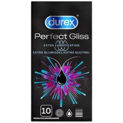 Durex Perfect Gliss Preservativi lubrificanti Extra X10