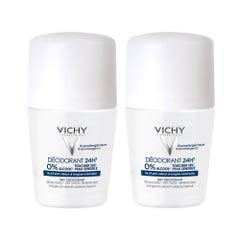 Vichy Deodorante 24h Dry Touch Pelle Sensibile Roll-on 2x50ml