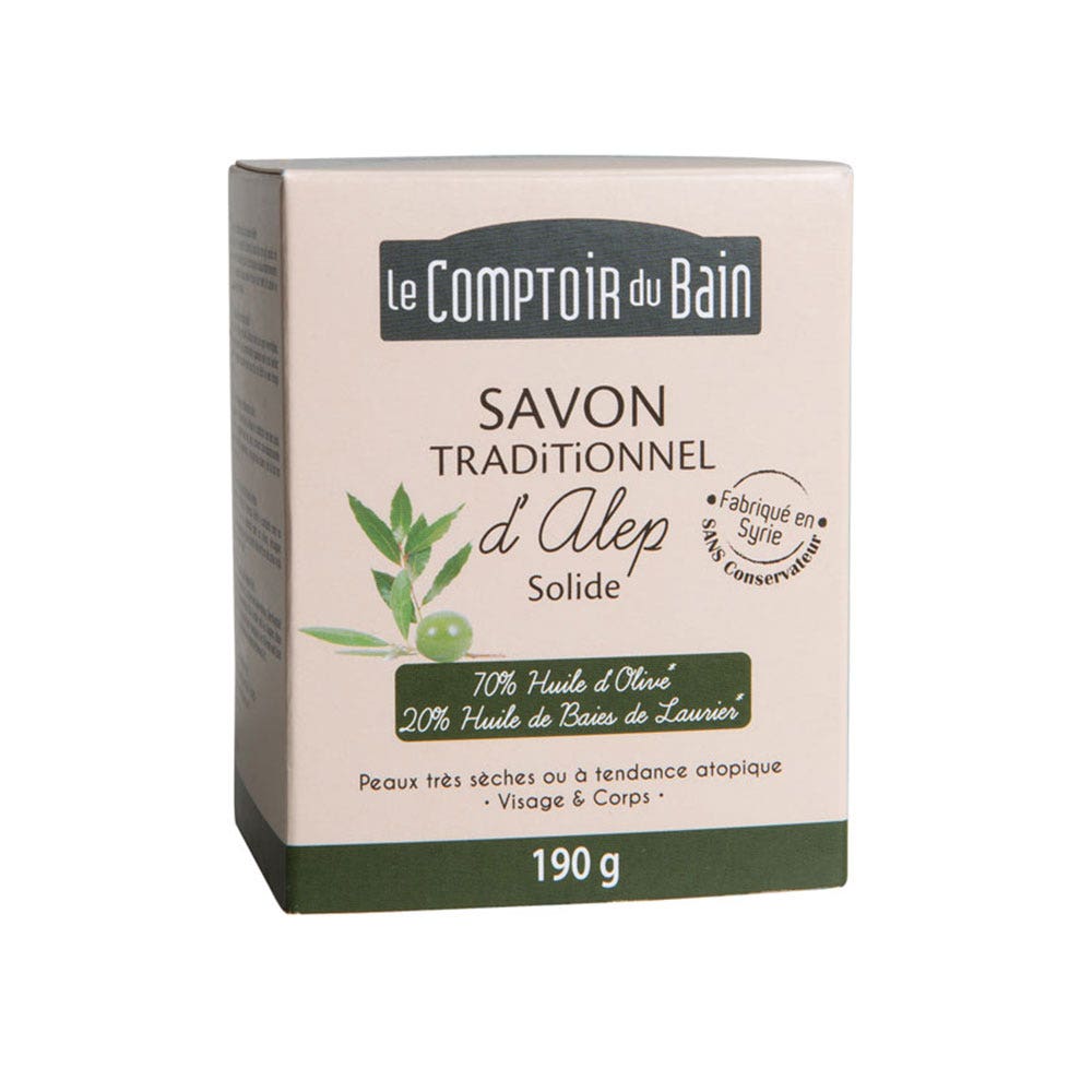 Le Comptoir Du Bain Pane di sapone con aleppo oliva tradizionale 190g