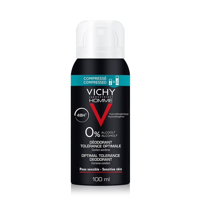 Vichy Deodorante Spray Compresse Tolleranza ottimale 48 ore Pelli sensibili 100ml