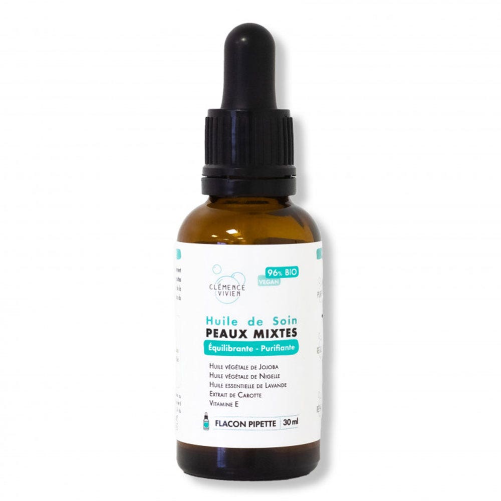 Clemence&Vivien Olio trattante riequilibrante per pelli miste 30ml