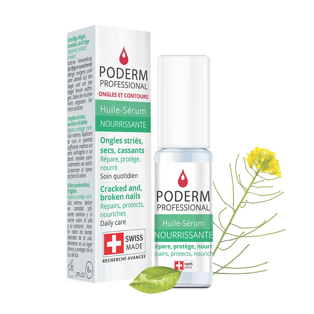 Poderm Siero all'olio nutriente Unghie secche e sfibrate 8ml