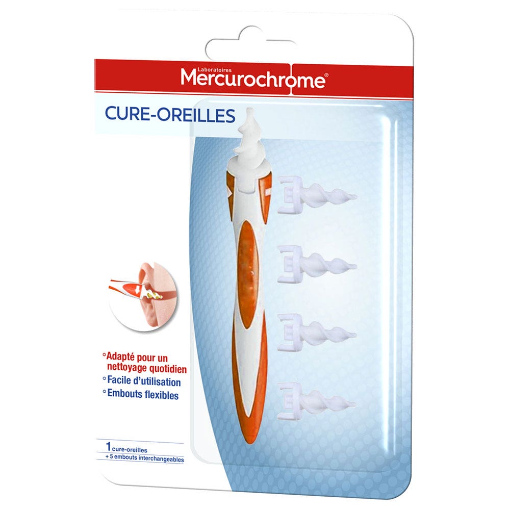 Mercurochrome Cura dell'orecchio x1 + 5 tappi intercambiabili