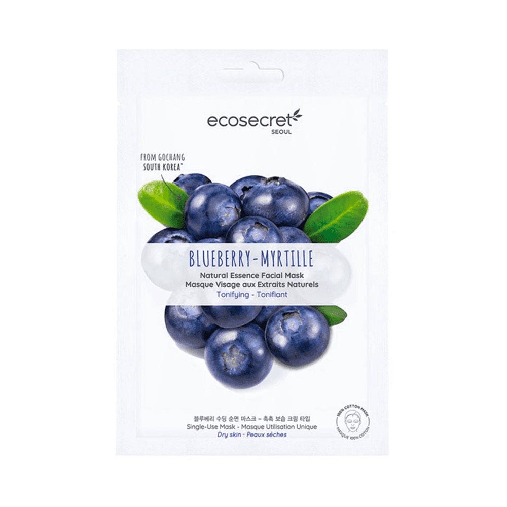 Eco Secret Maschera Viso al Mirtillo Pelli Secche 20ml