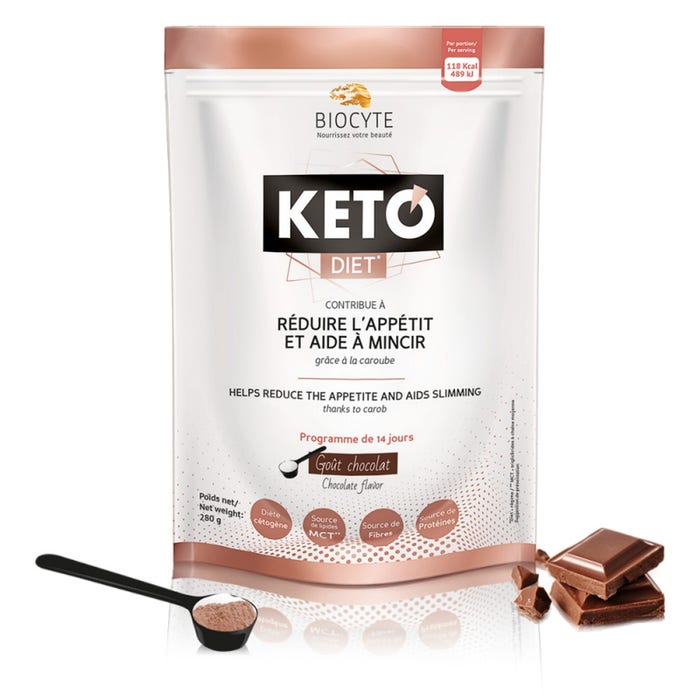 Biocyte Keto Diet Chocolat Reduire L'appetit 280g