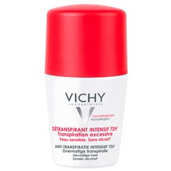 Vichy Deodorante Antitraspirante intensivo 72h Roll-on Pelle Sensibile 50ml