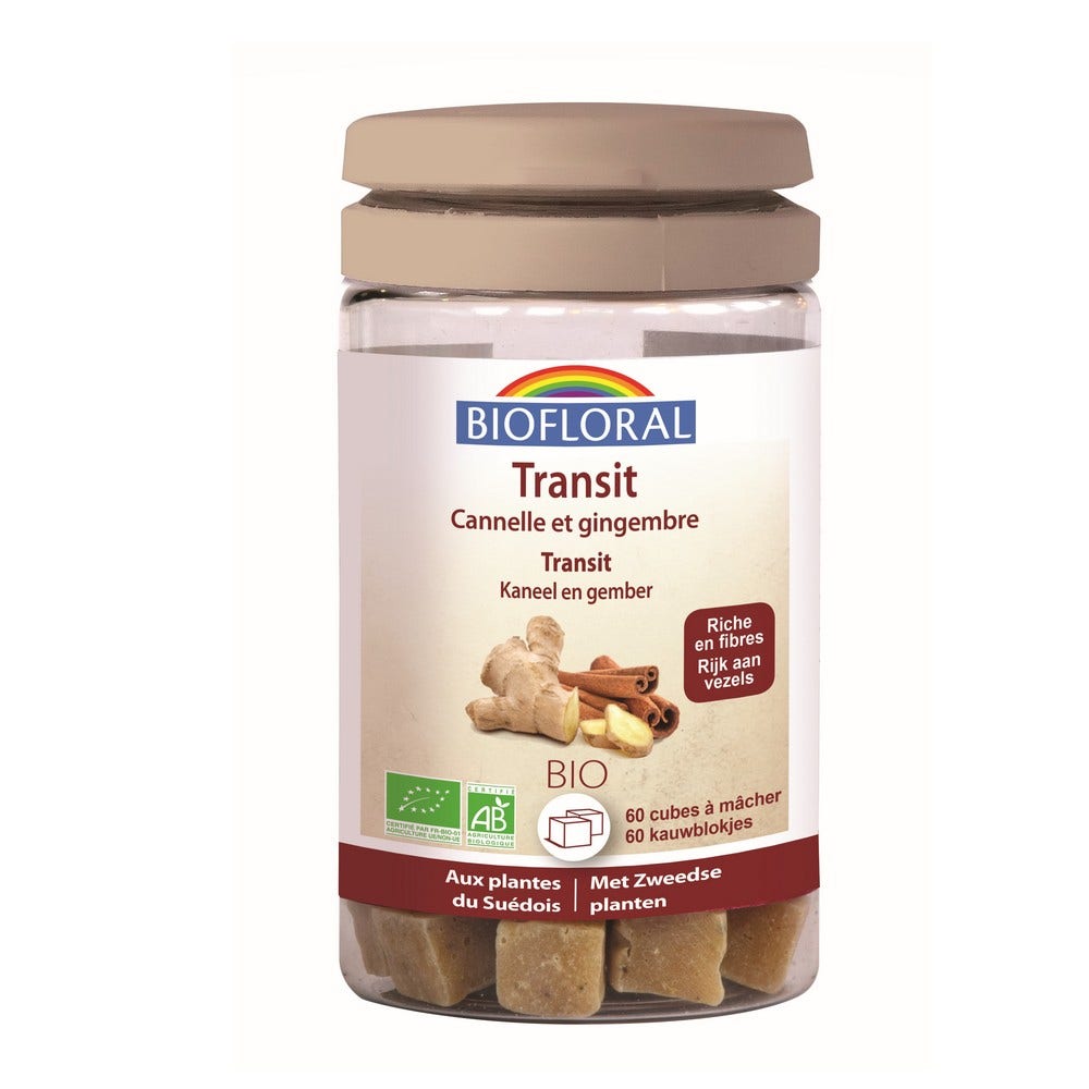 Biofloral cubi da masticare transito intestinale bio 60 cubi