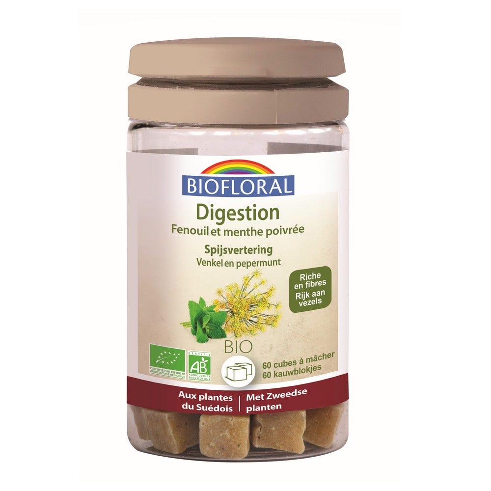 Biofloral cubi da masticare digestione bio 60 cubi