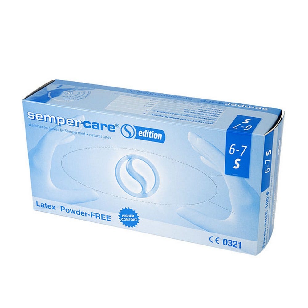 Lohmann Rauscher Sempercare Guanti in lattice Senza polvere e non sterile X100