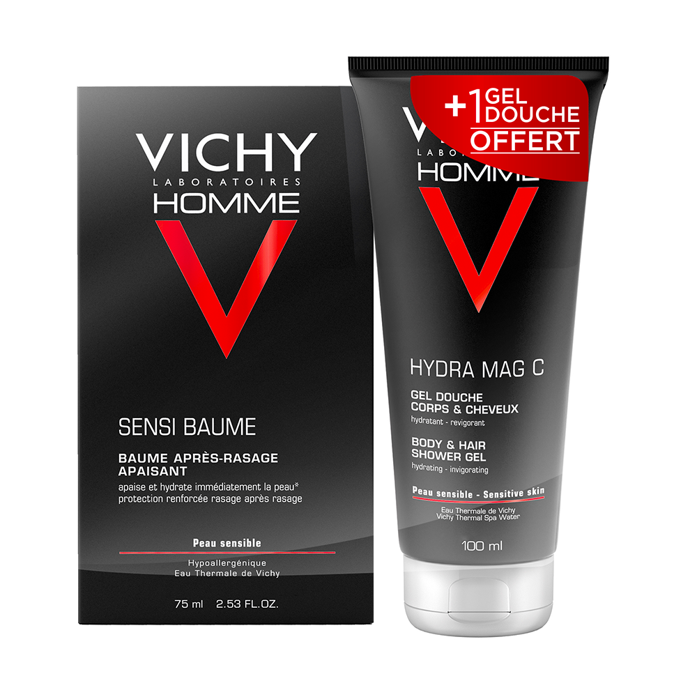 Vichy Uomo Sensibaume Balsamo dopobarba lenitivo + Gel doccia in omaggio 75ml