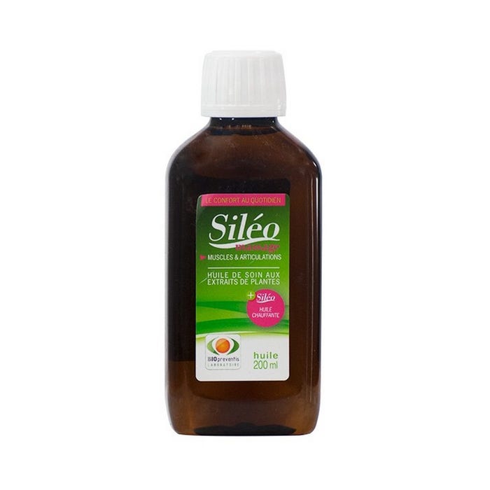 Olio per massaggi riscaldante Biopreventis 200 ml Sileo