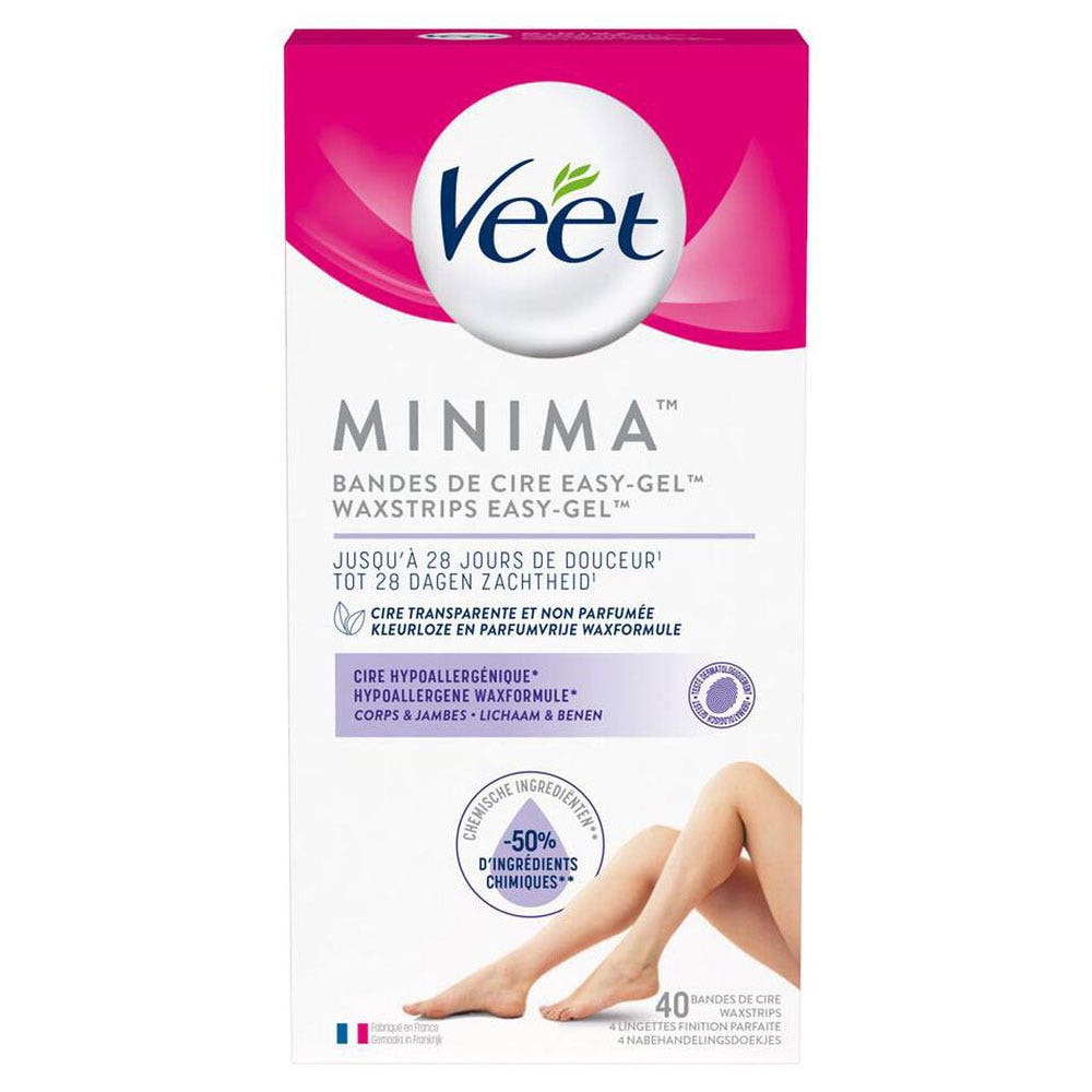 Veet Bendaggi per cera a freddo Minima Gambe x40