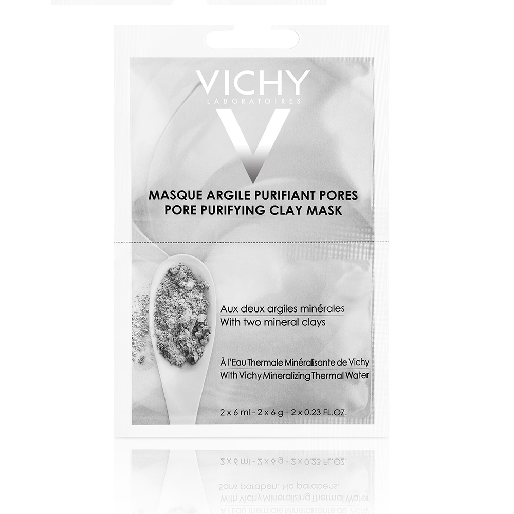 Vichy Gli indispensabili Maschera viso all'argilla per pelli miste 2x6ml