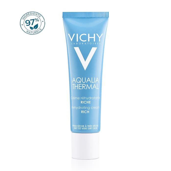 Vichy Aqualia Crema Idratante Ricca Acqua termale e Acido Ialuronico - Pelle secca 30ml