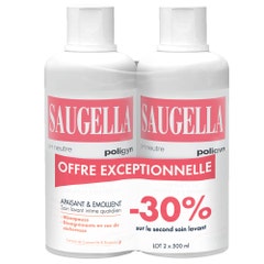 Saugella Poligyn Detergente Intimo delicato Muqueuses Fragilisees 2x500ml