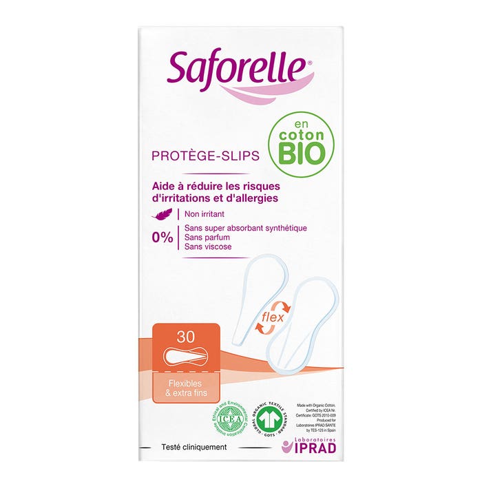 Slip in cotone biologico Flex x30 Saforelle