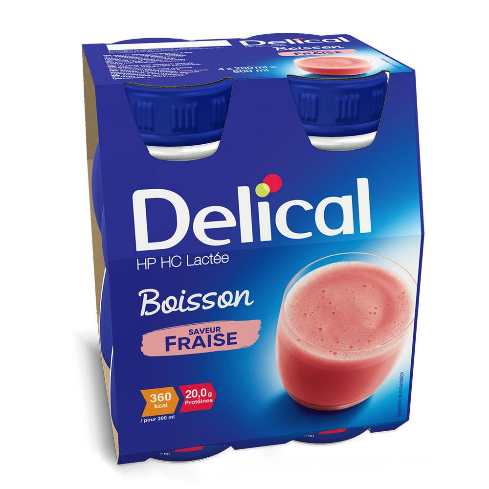 Delical Bevanda ipercalorica ad alto contenuto proteico Lactee 4x200ml