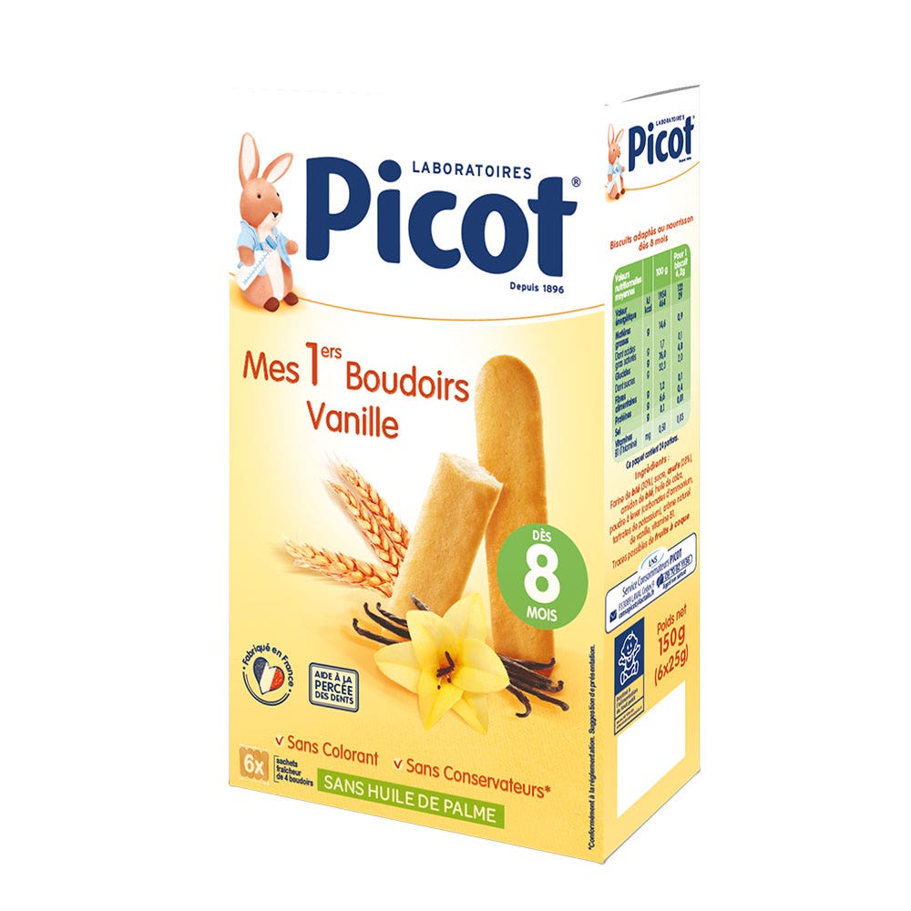 Picot I miei primi biscotti savoiardi alla vaniglia dai 8 mesi x6 bustine da 4 savoiardi