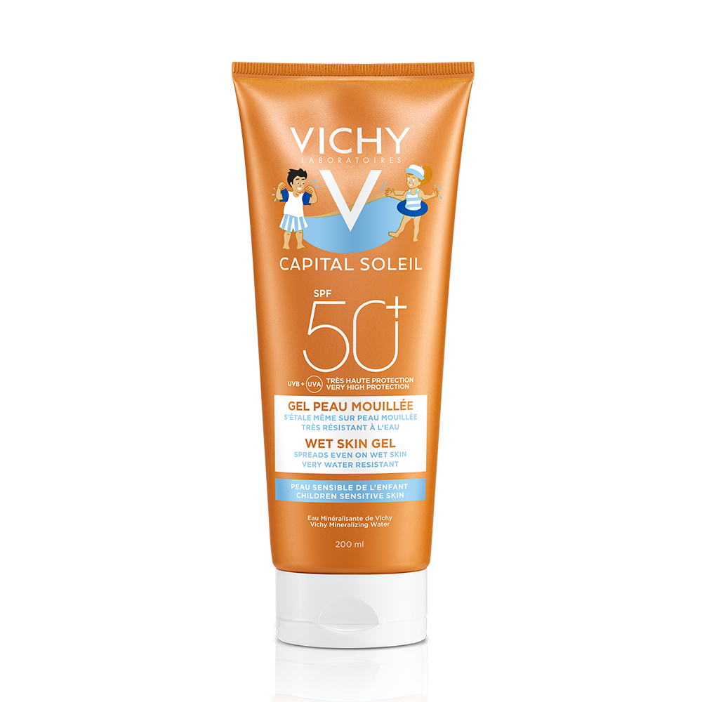 Vichy Capital Soleil Gel di protezione solare per la pelle bagnata dei bambini Spf50+ 200 ml