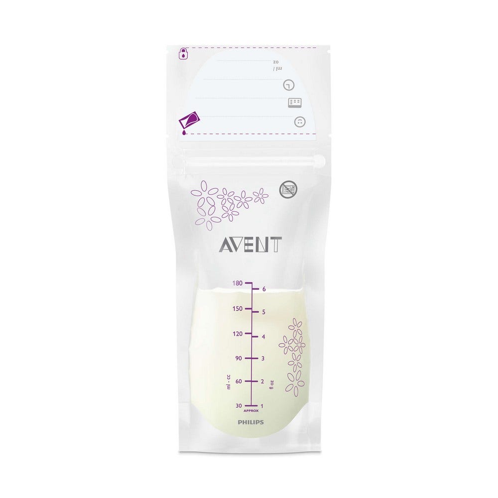 Avent Accessori Bustine X25 per la conservazione del latte materno 180 ml
