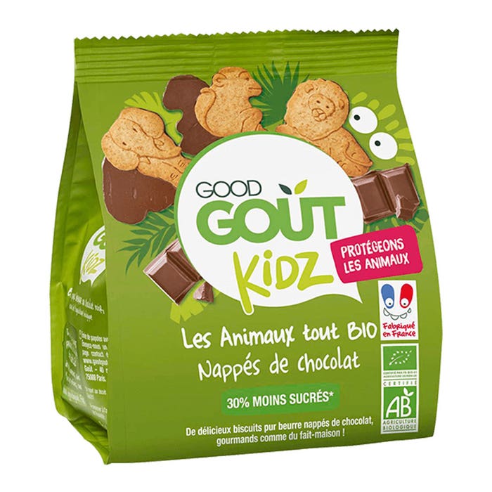 Good Gout Kidz Biscotti biologici al cioccolato per bambini di 3 anni 120g