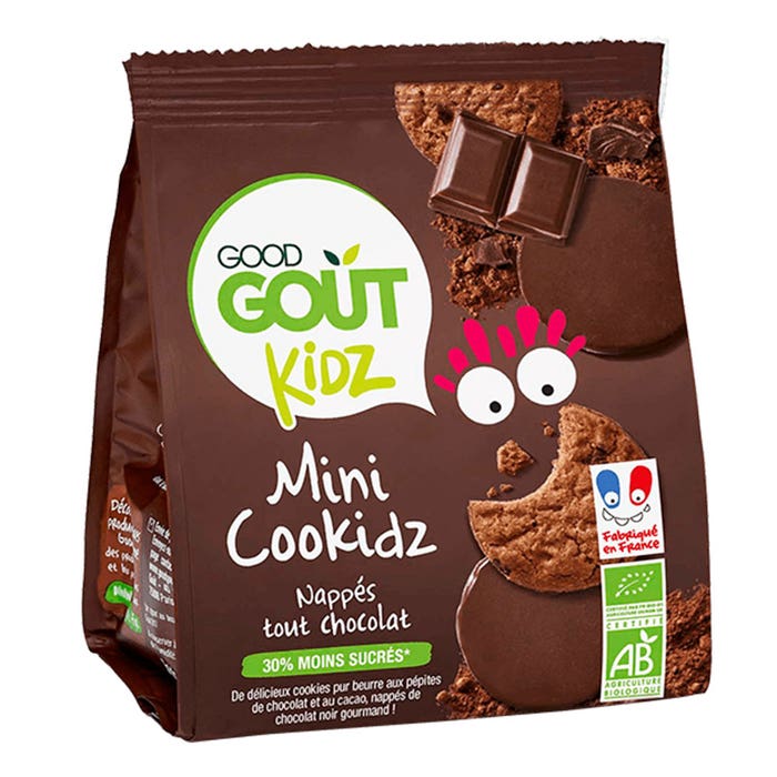 Good Gout Mini Cookidz Biscotti al cioccolato biologici Kidz Des 3 Ans 115g