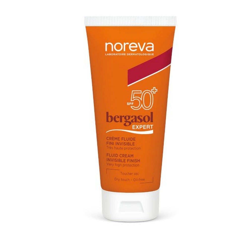 Noreva Bergasol Crema fluida per la cura del sole Spf50+ Finitura Invisible 50ml