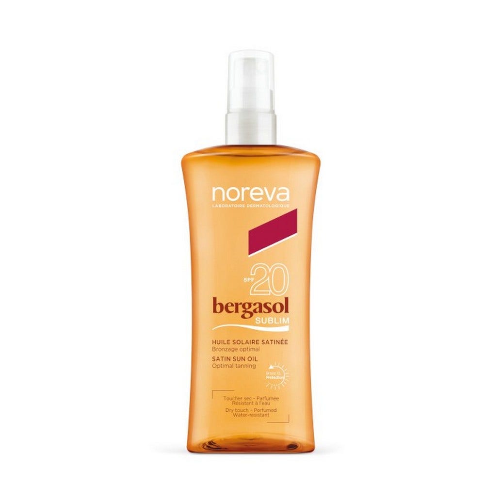 Noreva Bergasol Olio solare satinato SPF20 abbronzatura ottimale 125 ml