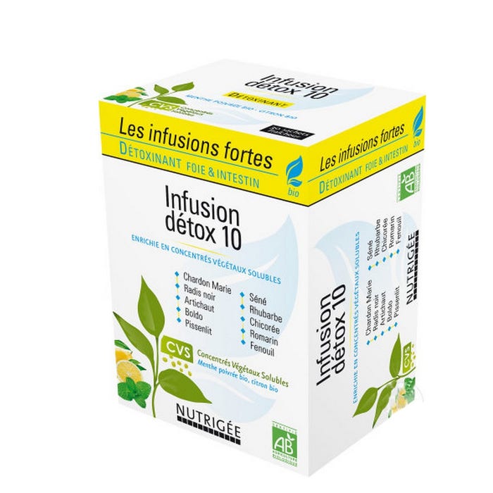 Infusion Detox 10 Bio 30 Bustine Fegato e Intestino Nutrigée