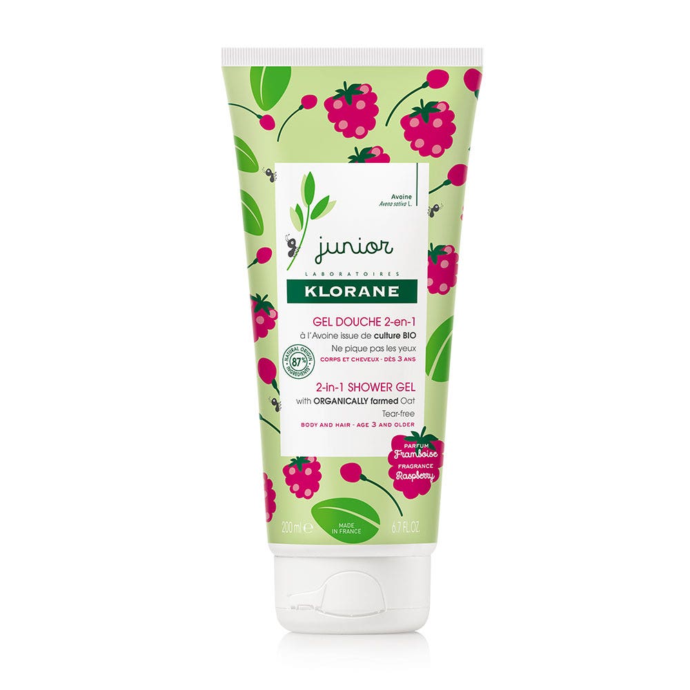 Klorane Junior Gel doccia 2in1 Lampone 200ml