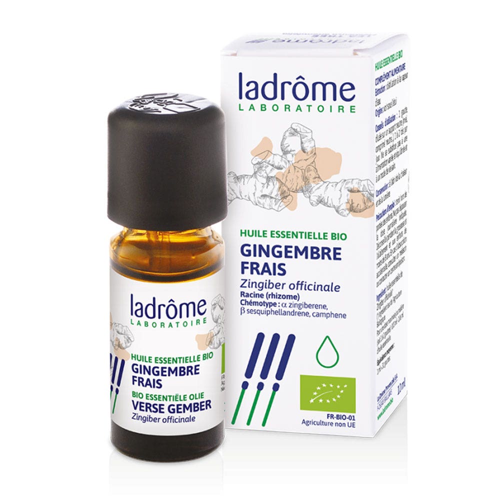 Ladrôme Olio essenziale di zenzero biologico 10ml
